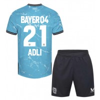 Dětský fotbalový dres Bayer Leverkusen Amine Adli #21 2023-24 Třetí Krátký Rukáv (+ trenýrky)